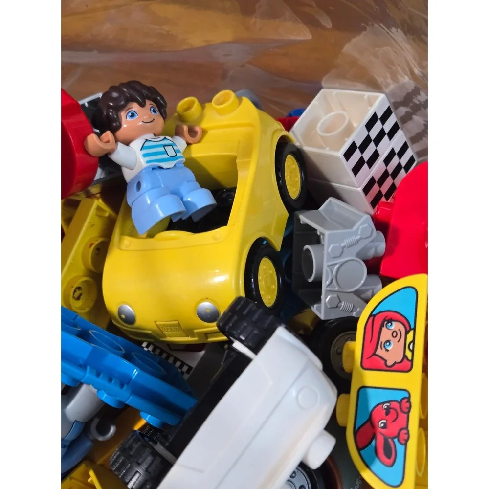 LEGO Duplo Mixed Lot Building Blocks Disney Cars Mater Train Figures Vehicles